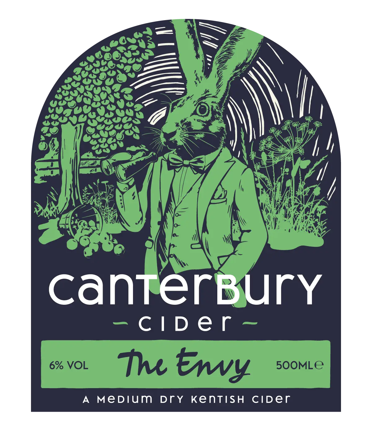 Canterbury Cider Envy label