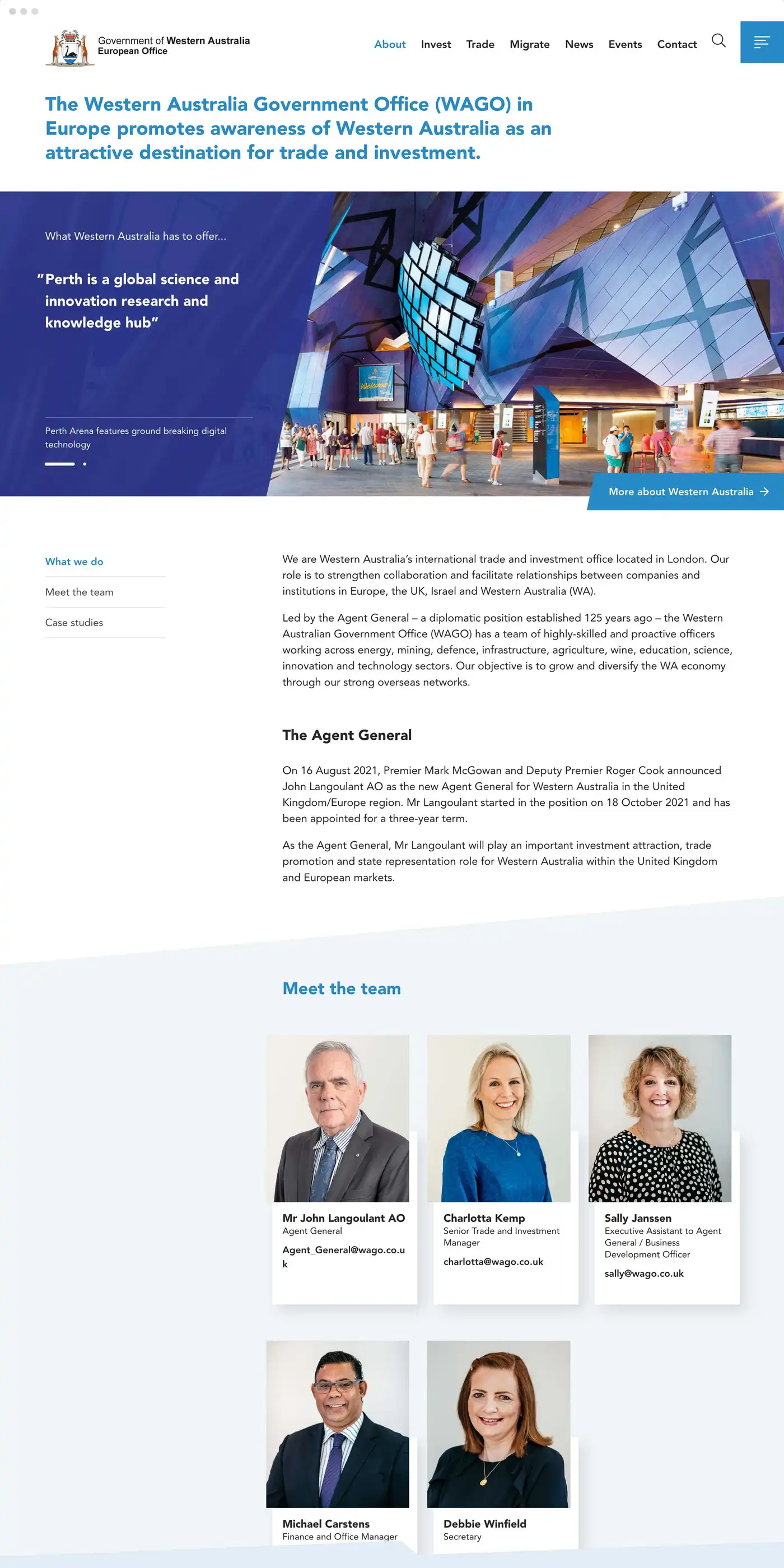 WAGO website about page