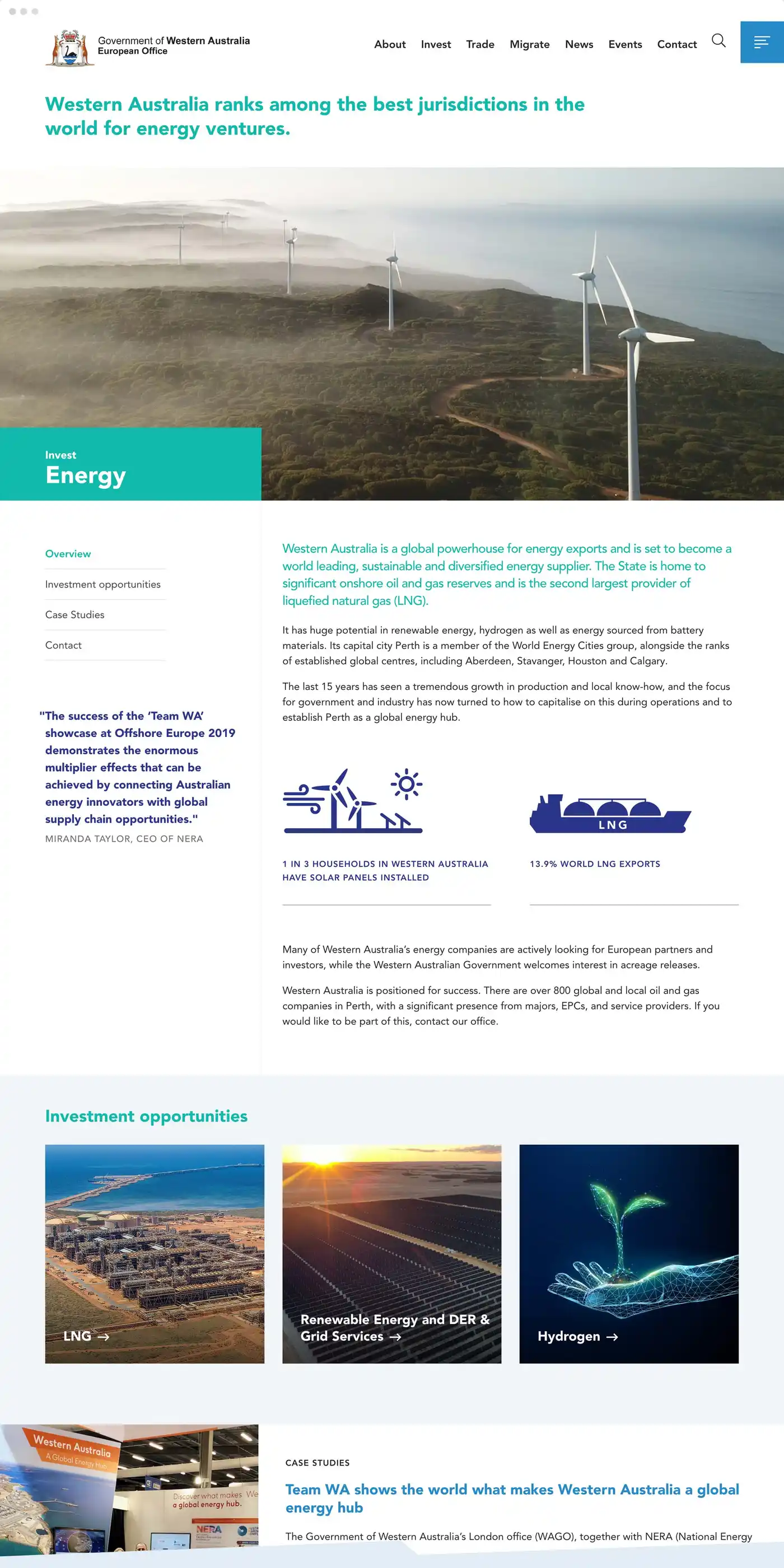 WAGO website energy page