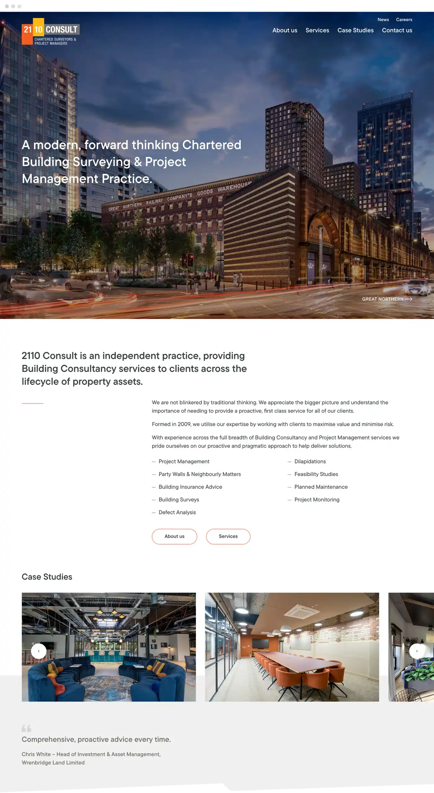 2110 Consult - website home page